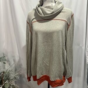 Cozy Gray and Orange Women's Sweater